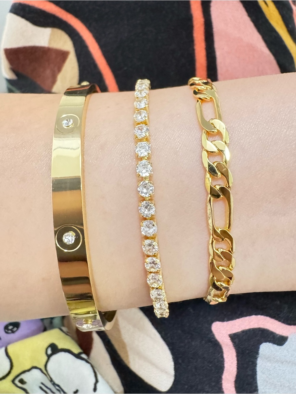 Gold-Tone Crystal Tennis Bracelet - Sparkling Gold Women's Bracelet
